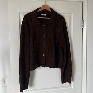 Babaton by Aritzia wool button up sweater